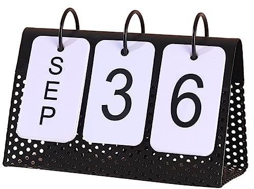 SEWACC 2023 küchenkalender kalender küche schreibtischkalender Kalender für die Küche Desktop-Bücherregal Teppichuhr Radios kleiner Bürokalender Schlafzimmer-Desktop-Kalender Eisen Black