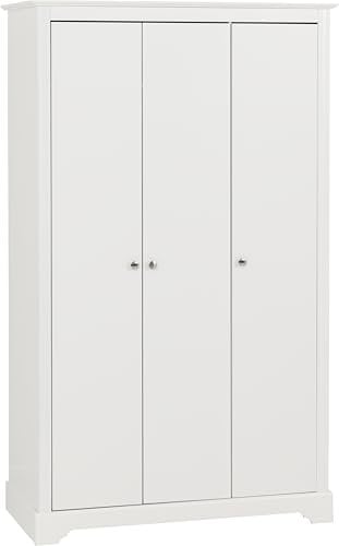 Seconique Stratford 3 Door Wardrobe in White