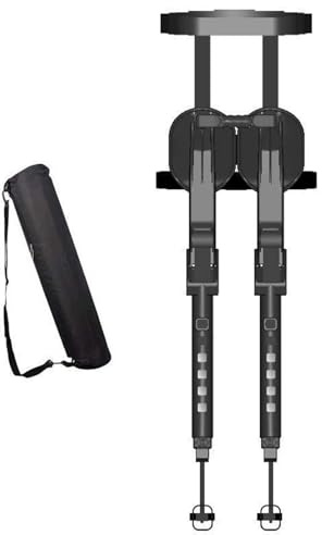 Rusopobe Tragbarer Exoskelett-Stuhl, Leichter Klappstuhl tragbarer unsichtbarer Sitzhocker für Arbeiten im Freien, Angeln, Camping(Black)