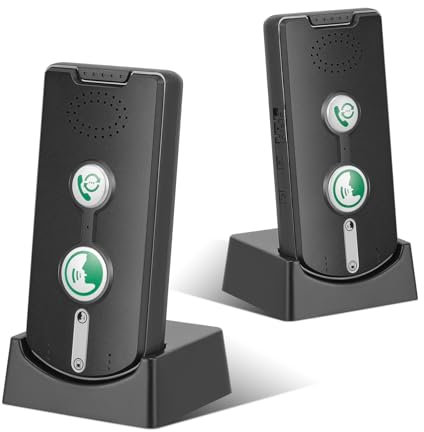 2 Wege Gegensprechanlage 1000M, Upgraded One-Touch Calling Smart Voice Intercom 2 Way Voice Intercom Sprechanlage Gegensprechanlage Funk, Drahtlose Gegensprechanlage für Büro, Zuhause (Schwarz)