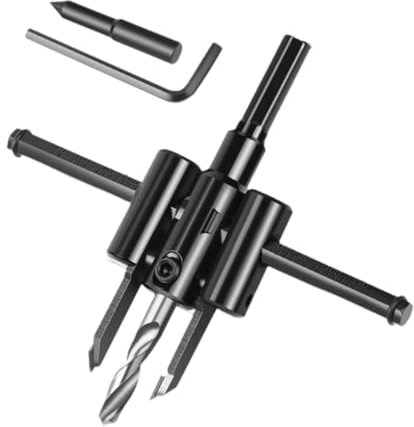 Aymzbd Cortadora circular ajustable para carpintería, broca de corona para madera y yeso, 120