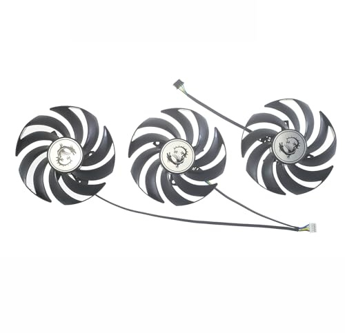 tianwandong Ventilateur de carte graphique PLD09210B12HH DC12V 0.40A 4Pin for RTX 3060 RTX 3060 Ti RTX 3070 RTX 3080 RTX 3090 TRIO(Set)