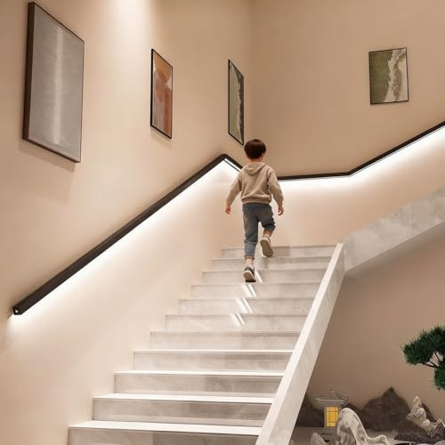 LED Handläufe Mit Sensorlicht, An Der Wand Befestigte Treppengeländer Nachts Beleuchtete Handlauf Wandleuchten Für Treppen, Schlafzimmer, Decks, Korridore(100cm/3.28ft)