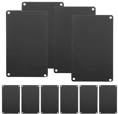 HAPINARY Resistentes y Fáciles de Instalar Negro Anodizado 10 Placas de Aluminio para Grabado Láser Ideales para Proyectos de Impresión y Manualidades