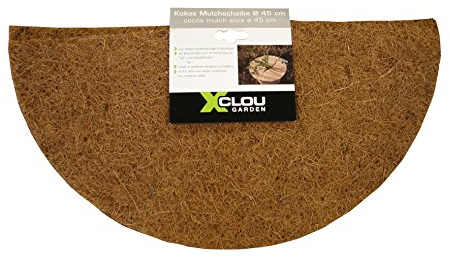 Xclou Kokos Mulchscheibe in Beige, Frostschutz geeignet für Topf- und Kübelpflanzen, Baumschiene aus 100% Kokosfaser schützt vor Kälte im Winter