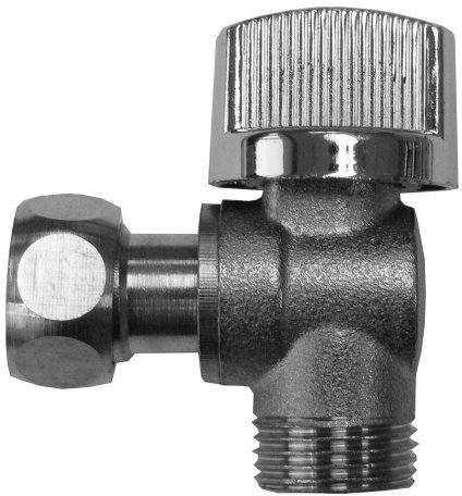 Regiplast S100 Robinet d'arrêt de chasse équerre sphère 3/8 Laiton Chrome Argent