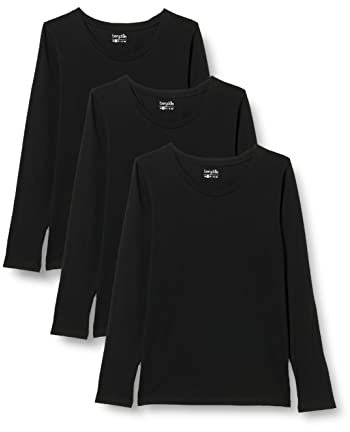 Berydale Women's BD159 Long-Sleeved Shirt, Black, 2XL (Pack of 3)