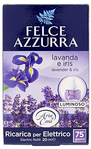 Felce Azzurra - Ricarica Diffusore Ambiente Elettrico Lavanda e Iris, Profumatore per Ambienti Luminoso e Regolabile per Diffusore Profumo Ambiente Soffuso (75 Giorni), Profumatori per Diffusori 20 ml