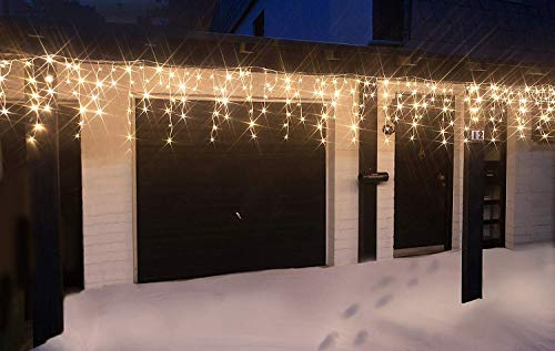 LED Eisregen-Lichterkette 960 warmweisse LEDs 24,0m Außen + Innen