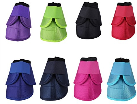 ARBO-INOX Springglocken Hufglocken Nylon Klettverschluss QHP 4 Größen 8 Farben Farbe lila, Größe S