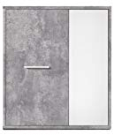 FORTE Paco Hängeschrank mit 2 Türen, Holzwerkstoff, Betonoptik Lichtgrau / Weiß, 67 x 60 x 23 cm