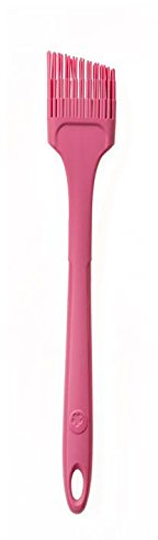 Kochblume Design Pinsel S | Premium-Silikon | Hitzebeständig | Spülmaschinenfest | 24cm | Farbe: pink