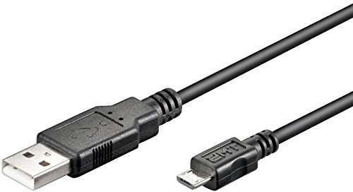 MUSIC STORE Basic Standard USB 2.0 Kabel, 1m, A-St. zu Micro USB, Knickschutz, Hochwertige Qualität, Studio und Heimgebrauch, Unverzichtbares Musikzubehör