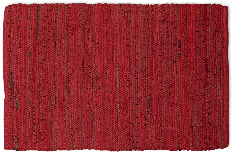 DII Chindi Home Collection Handwoven Multicolor Area Rag Rug, 20x31.5, Wine