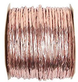 Santex mariage Bobine 20M Cordon armé métallisé, Rose Gold