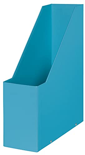 Leitz Click & Store Magazine File, Cardboard Desk Storage Solution for Home/Office, A4 Paper Holder, Storage Organiser for Files & Folders, Cosy Range, Calm Blue, 53560061