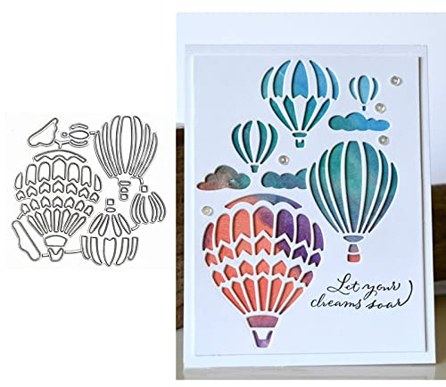 Ballon Wolke Metall Stanzformen, Heißluftballons Stanzschablonen für DIY Scrapbooking Foto dekorative Prägepapier Stanzformen für Scrapbooking Kartenherstellung