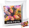 Manevito Personalisiertes Kissen mit Foto & Text 40 x 40cm - Kissen mit Foto selbst gestalten - Fotokissen mit Druck und Wunschtext - weiß