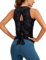 CRZ YOGA Damen Sport Tank Top Backless Ärmelloses Yoga Tshirt Sommer Leichte Fitness Oberteile Tops Der Rauchtintennebel 42