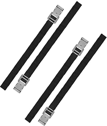 Preiswert&Gut 4X Kleine Spanngurte für Fahrradträger – Set mit Metallklemmschloss, Länge 50 cm x Breite 1,8 cm, sichere Befestigung, einfache Montage – ideal für Fahrradzubehör