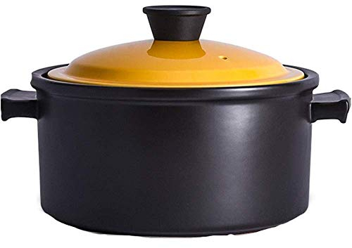 Cazuela de Terracota Olla de Terracota Cazuela de cerámica - La combustión Seca no se agrieta es una Fuerza Segura y Duradera (Capacidad 6l)