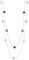 FULU AUTUMN Damen Statement Kette Lange Perlenkette Silber Chain Zwei Strang Modeschmuck Halskette Geburtstagsgeschenk(16-Black)