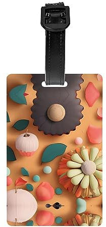 Geschnittenes Papier mit bunten Sonnenblumen, Gepäckanhänger, einzigartige Reisegepäck-Taschen-Anhänger, Koffer-Identifikationsetiketten, Taschenetiketten, Kofferanhänger