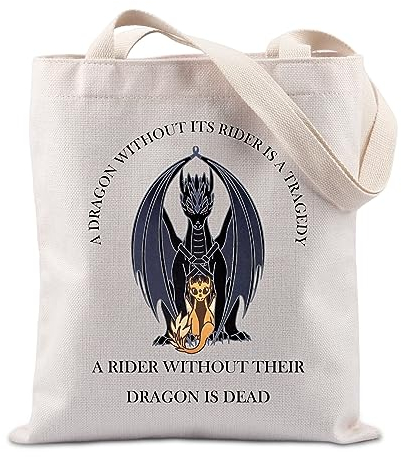 Lywjyb Birdgot Romantasy Fantasy Drache ohne Reiter Tragetasche, Buchgeschenk für Leser, Eine Drachen-Tragetasche, Large