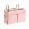 HNJKJEU Bett Organizer Bett Tasche mit Darhthaken Hängetasche Hochbett Aufbewahrungstasche für Buch, Magazin, Handy, Kopfhörer Bett Aufbewahrung (Rosa)