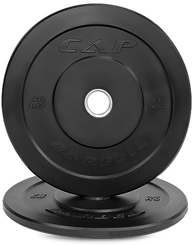 CAP Barbell Better Olympic Bumper Plate Set, Schwarz, 4,5 kg Paar