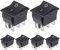 VEXUNGA Interruttore a Bilanciere ON-OFF 6Pin Commutatore 2Posizioni Interruttori a Levetta Nero Pulsante Barca 6A 250VAC 10A 125VAC DPDT per Moto Elettrodomestici (6 Pezzi)