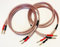 A1 Sound Van Damme Hi-Fi Series Directional LC-OFC 6 mm Sq speaker cable pair, two cables terminated with gold plated 4mm banana plugs on all ends 8 plugs in total (3 metre pair)