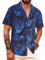APTRO Herren Hemd Hawaiihemd Kurzarm Hemd Freizeit Urlaub Hemd Reise Shirt Sommer Hemd Palmen F200 XL
