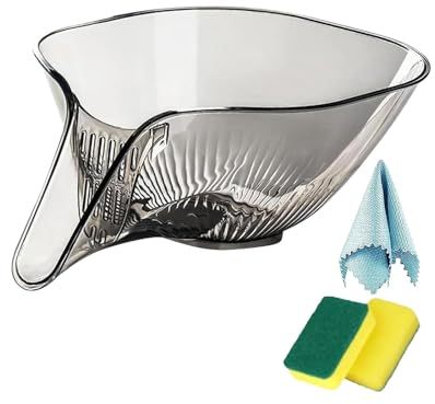 Passoire de cuisine avec bec verseur - Gris