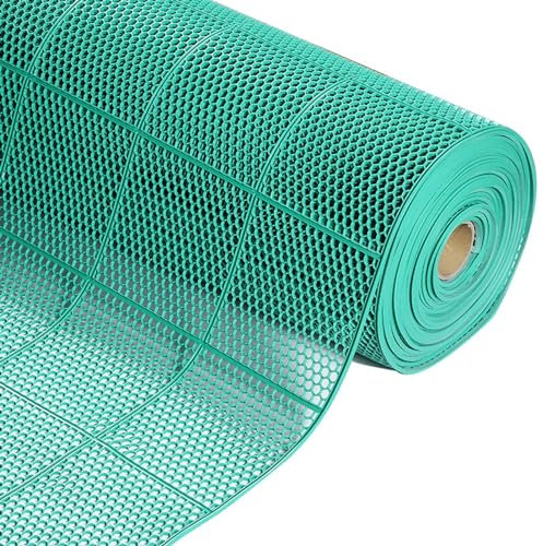 TRAGLO Tappetino antiscivolo per drenaggio Tappetino antiscivolo per esterni resistente Tappetino per porta antiscivolo in rete PVC commerciale da 4 mm per aree umide Bagno Cucina Giardino Piscina(Ver