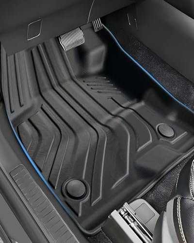 LANGBEAN Fußmatten für Ford Kuga MK3 PHEV 2025 2024 2023 2022 2021 2020, Fussmatten Original Kuga 3 Plug-In Hybrid aus TPE mit Hohem Rand, Rutschfestes und Wasserdichtes Zubehör, Schwarz (3 Stück)