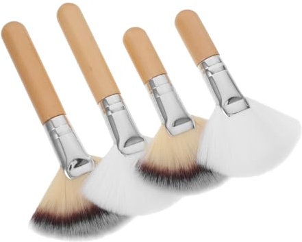 BELLIFFY 20 Pièces Pinceau À Poudre Pinceau De Maquillage Pinceau De Maquillage En Éventail Pour Le Visage À Manche Court Pinceau À Cils