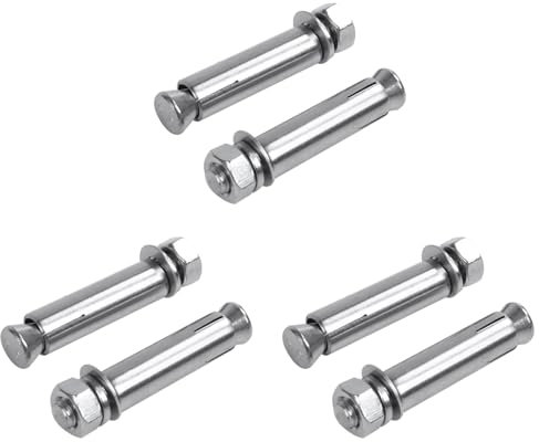 dissot Vite di espansione in mattoni in calcestruzzo per parete M8x60mm, bulloni di ancoraggio a gancio chiuso 6 pezzi