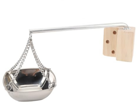 Fockety Edelstahl-Saunaölbecher, Schale für ätherische Öle mit Mäßigem Fassungsvermögen, Bequem zu Verwendender Halter für ätherische Öle, Sauna-Aromatherapiebecher für Sauna und Spa,