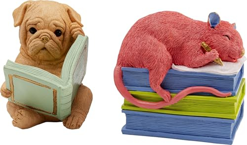 Kare Design Buchstütze Pet Party, Mehrfarbig, (2-teilig) | Tiermotiv, modern, fürs Wohnzimmer
