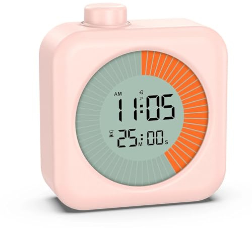 Cpolebev Temporizador Visual Digital Reloj con Temporizador Cronómetro de Cuenta Regresiva de 60 Minutos para Cocina Estudio Enseñanza