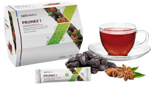 Prunex 1 Tea – Té Detox en Polvo para Limpieza y Desintoxicación del Colon | Tránsito Intestinal Saludable | 1 Caja con 28 Sobres | Bebida Instantánea Natural