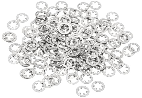 PATIKIL M3 Internal Tooth Lock Washers, 150Pcs 304 Stainless Steel Serrated Locking Washers Assortment Kit for Mechanical Equipment Retaining Clips Fasteners, Silver