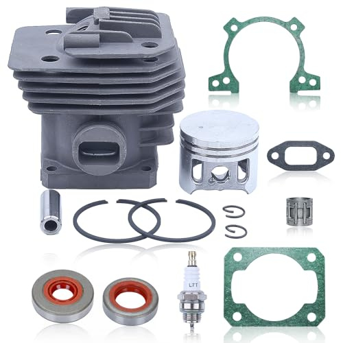 Adefol 38 mm Kit Depiston Cylindre Pour Stihl FS160 FS220 FS280 FS220K FS280K FS290 HTA 65 HTA 85 Tondeuse à gazon, avce Joint d'huile, Aiguille de Piston, Bougie, Remplacement 4119 120 0602