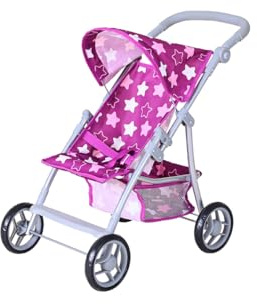 Knorrtoys 16845 - Puppenbuggy Liba - Star Dark pink
