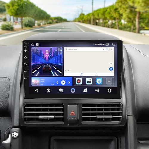 ikasus 4+64G Car Stereo for Honda CRV 2001-2006 with Wireless CarPlay Android Auto 9'' Touchscreen Double Din Radio Mirror Link Bluetooth WiFi GPS FM RDS SWC Navi Backup Camera