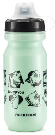 ROCKBROS Trinkflasche Auslaufsicher, Wasserflasche 600ml 750ml BPA-frei | Fahrradflasche Einhandöffnung Sichere Verriegelung, für Radfahren, Gym, Arbeit, Schule