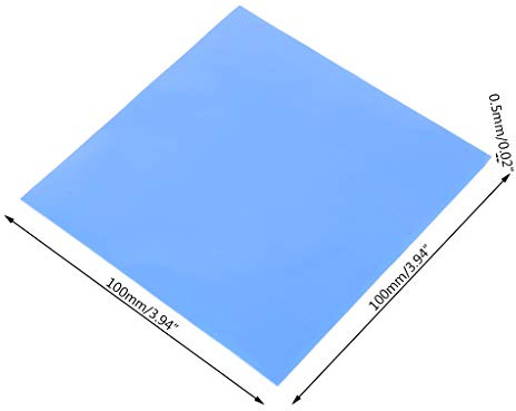 100 mm x 100 mm x 0,5 mm, 1 Blatt/100 Stück, Wärmeleitpad, GPU CPU Kühlkörper, leitend, Laptop Kühler, CPU Kühlgebläse, Dissipador, Lüfter, Kühlkörper, Kühlerhalter, Stützbasis, Montagehalterung, Rack