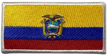 Mini Länderflagge Patches 3 × 2 cm – bestickt zum Aufbügeln / Aufnähen Nationalabzeichen Set für Jacken, Rucksäcke, Hüte & DIY Handwerk (Ecuador)