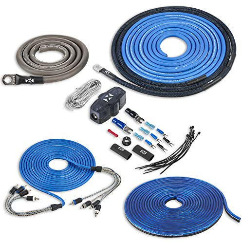 NVX Audio 100% Copper 4 Gauge Car Amplifier Install Kit w/ 4-Channel RCA, Up To 1000 Watts RMS [XKIT44]